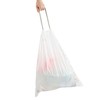 happimess HPM3000C-WHITE 13.2 Gallon Kitchen Drawstring Trash Bags, Trash Can