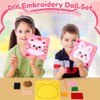3PCS DIY Embroidery Doll Set, Cartoon Animal Sewing Craft Kit,