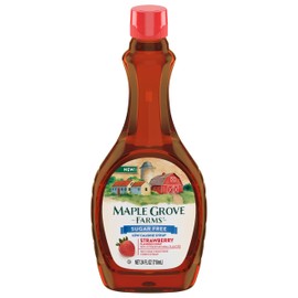 Maple Grove Farms Sugar Free Strawberry Flavored Syrup, 24 Ounce