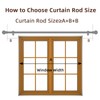 SMODBRODRE Curtain Rods for Window 32 to 62, Brown 5/8