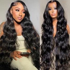 BEACIYA 250 Density 13x6 Body Wave Lace Front Wigs Human Hair Pre Plucked 13x6 HD Human Hair Lace Front Wigs for Black Women Glueless Frontal Wigs Human Hair 28 Inch