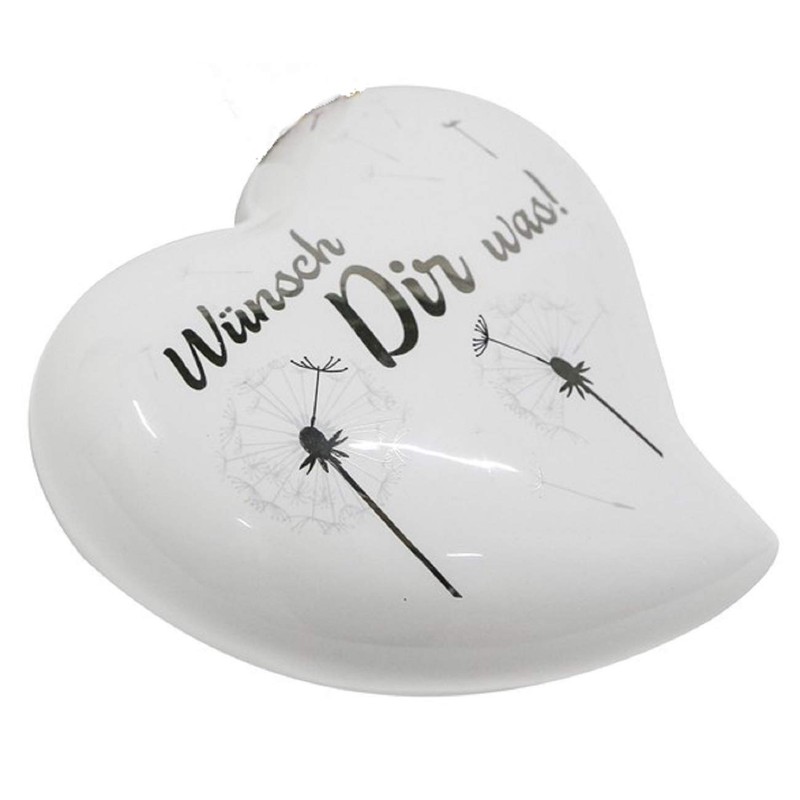 Casablanca Money Box Dandelion Heart Shape, Core