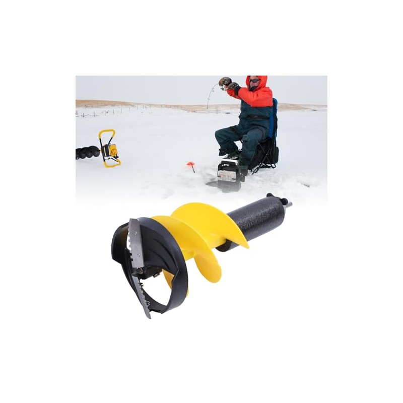 Fockety Ice Auger, 8 Inch Diameter Nylon Ice Fishing Auger,
