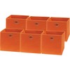 Simple Houseware 6 Pack Foldable Cube Storage Bin with Handle,,