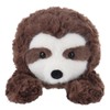 Apricot Lamb Fluffy Lying Sloth Plush Stuffed Animals for Kids,