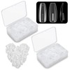 Yokilly 200 Pieces Replacement Nail Tips, Clear Nail Practice Hand