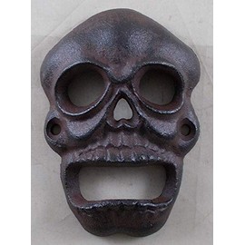 Cast Iron Wall Mounted Skull Bottle Opener