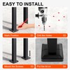 Zwinz 2 Pack U-Shaped Handrail 37''H, Durable Wrought Iron Stair