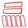 UOIENRT Hood Vents Cover Trim Red Replacement for Jeep Wrangler