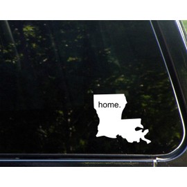 Sign Depot Home in Louisiana - 4" x 4" - Vinyl Die Cut Decal/Bumper Sticker for Windows, Cars, Trucks, Laptops, Macbooks, Etc.