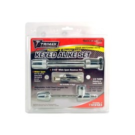 TRIMAX TM5123 T5-5/8 Receiver Lock 3-1/2" Span & Tc123 Universal Coupler Lock,Multi