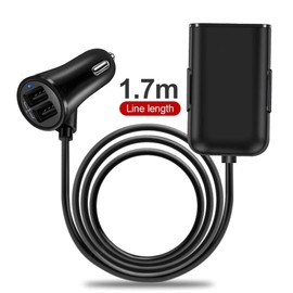 Universal 4-Port USB Car Charger Front Seat Back Seat QC3.0 Quick Charger USB Adapter for Car Charger USB Fast Charger