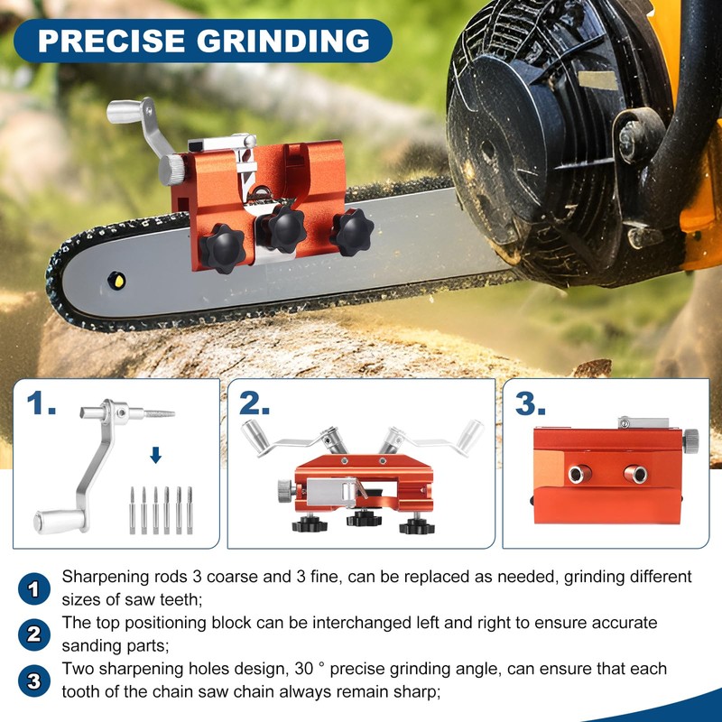 Knpwer Chainsaw Sharpener Kit, Chainsaw Sharpener, Saw Chain Sharpener Accessories,