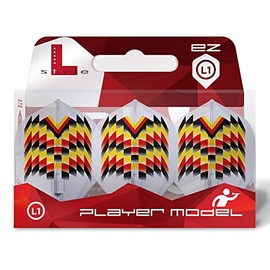 L-Style Gabriel Clemens EZ Flights by Thor-Sports (1 Set (3 Flights) EZ L1, ver.2 Ltd Gabriel Clemens Clear White