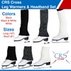 CRS Cross Leg Warmers and Headband Set for Figure Skating.