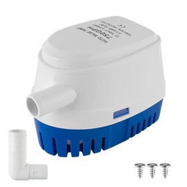Automatic 12V 750GPH Marine Bilge Pump with Built-in Float Switch – Auto On/Off Submersible Boat Water Pump, 3/4" (19mm) Outlet for Efficient Bilge Water Removal on Boats & Yachts