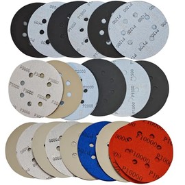 Freletry 5 Inch 8 Hole 40 PCS #600-#10000 Sanding Discs 600/1000/1200/1500/2000/3000/4000/5000/7000/10000 Grit Compatible for Random Orbital Sander (40 PCS #600-#10000 Grit Each Grit 4PCS)