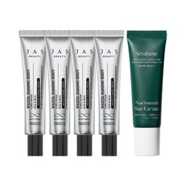 Jas White Toning Shot Freckle Cream 15ml x4 + Cerapium Sun Cream 10g / 쟈스 화이트 토닝샷 기미크림 15ml x4 + 세라퓸 선크림 10g