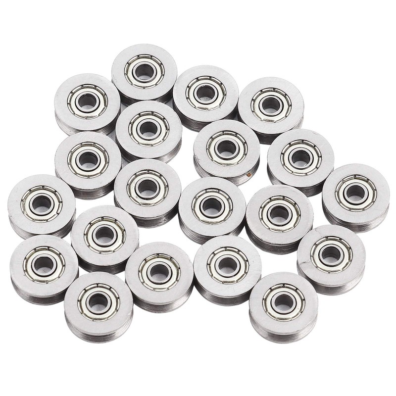 Ball Bearing, 20pcs V623ZZ V Ball Bearings Pulley 3x12x4mm for