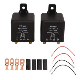 2 Sets 12V 120A Car Starter Relay 4 Pin High Current Relay Switch with 4 Terminal for UTV ATV Pickup Truck
