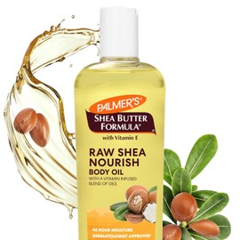 Palmer's Shea Formula Raw Shea Body Oil, Aceite Humectante Corporal con Manteca de Karité y Vitamina E, Absorción Instantánea, Dermatológicamente Probado, 250ml