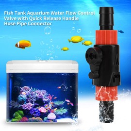 Zerodis Fish Tank Hose Valve, Aquarium Fish Tank Water Control Valve, Hose Pipe Quick Release Handle Connector Adapter Aquarium Filter Connector(12/16mm)
