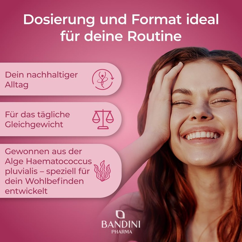 Bandini® Astaxanthin 90 Capsules 8 mg (320 mg Haematococcus Pluvialis