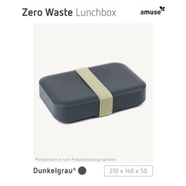 Amuse Sustainable Adult Lunch Box, Zero Waste 100% Recycled Plastic with Unique Colouring, Perfect as Meal Prep Boxes, Adult Lunch Box, Elastic Band Made of Recycled Denim Jeans