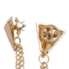 LKXHarleya Gold Stud Double Chain Brooch Pin,Shirts Neck Collar Tips