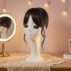 Flufymooz Clip in Bangs,12 Inch French Bang Fringe with Temples