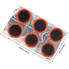 Kit de Reparación de Neumáticos y Cámaras para Bicicleta Pegamento Doble y Raspador, 3 Palancas, Parches sin Pegamento, Herramienta Portátil para Ciclismo de Montaña