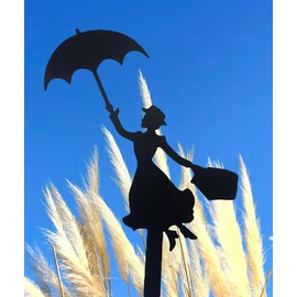 CHROX Metal Fairy Garden Yard Art Null Lawn Ornament ​Hanging Wall Sculpture Home Decorations (4, Fairy Silhouette), Ferrous