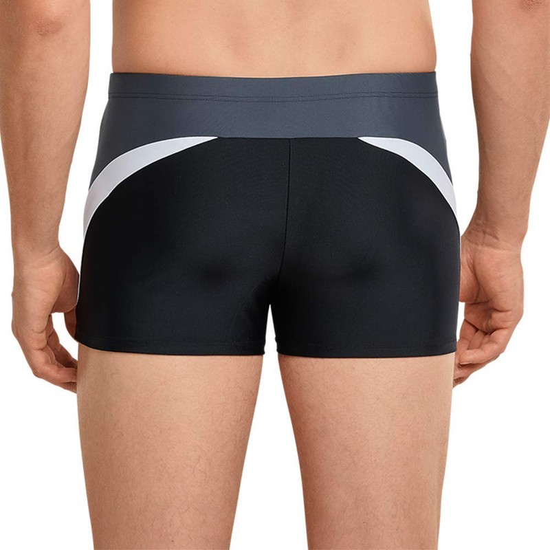 Schiesser Mens Fitted Leg Swim Trunks, black