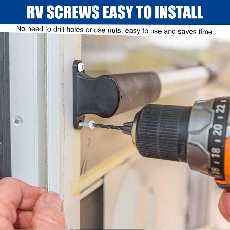 RV Screws White Pan Head Screw 8 X 1 for