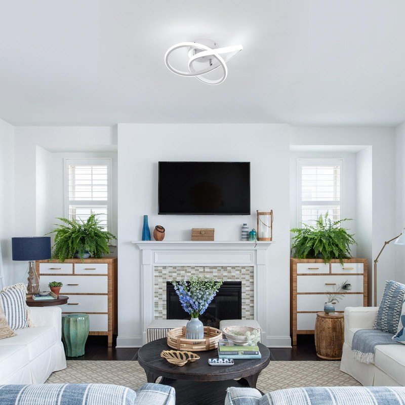 LED Ceiling Light, White, 30 W, 3300 lm, LED Ceiling