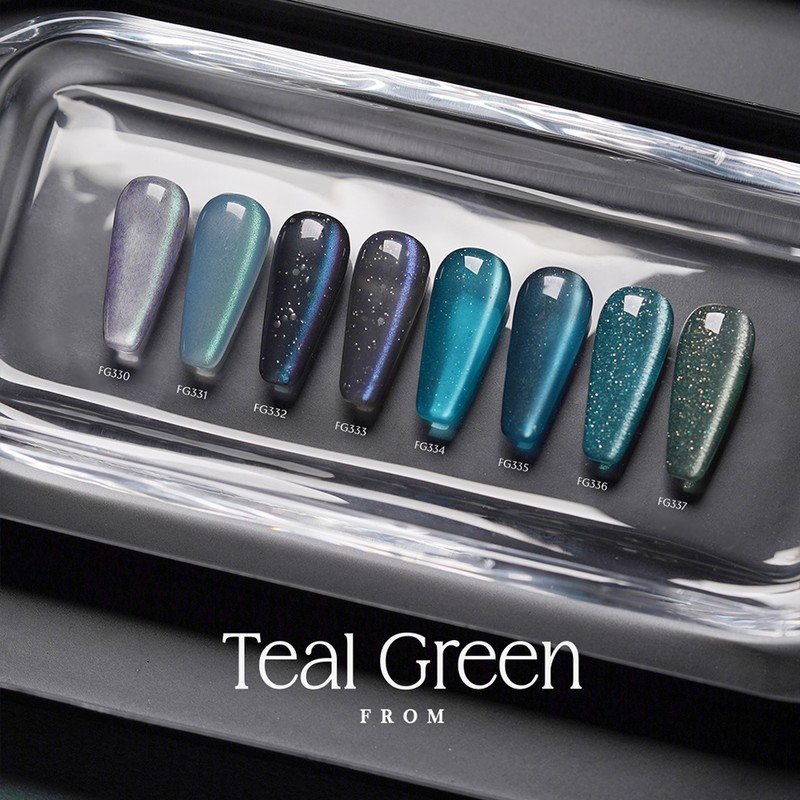 From the Nail Teal Green 8 types of individual magnetic