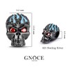 GNOCE Skull Charm Bead Fiery Love 925 Sterling Silver Skull