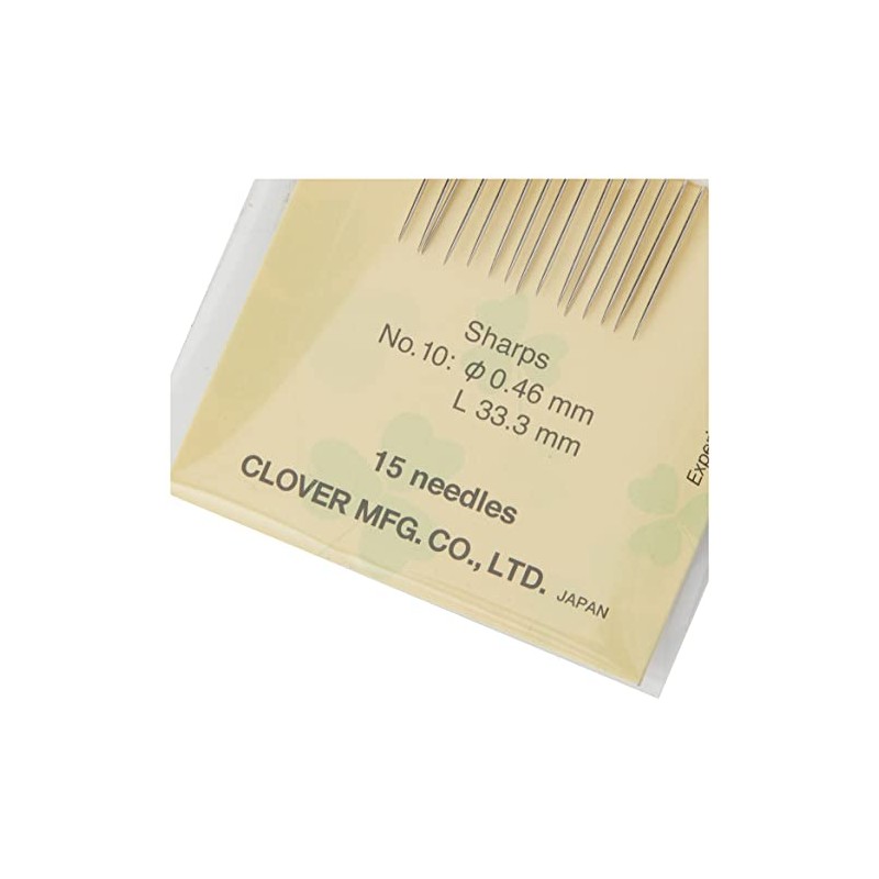 Clover Gold Eye Applique Needles - Size 10 15/Pkg