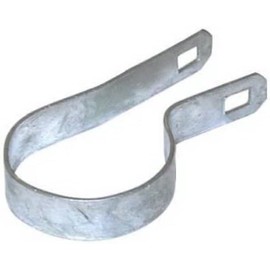 Galvanized Steel Chain Link Tension Band, Durable Steel Chain Link Fence Hardware, Rust-Resistant, Easy Install, Includes Required Bolt (3, 4")
