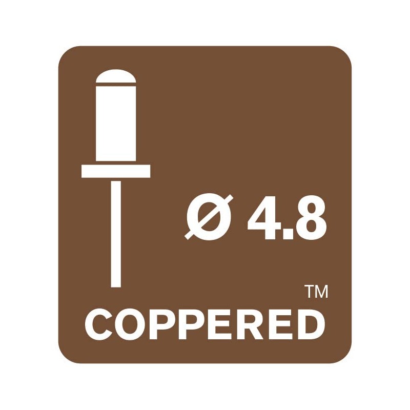 Rapid High Performance Copper Coated Aluminium Rivets, Ø4.8 x 12