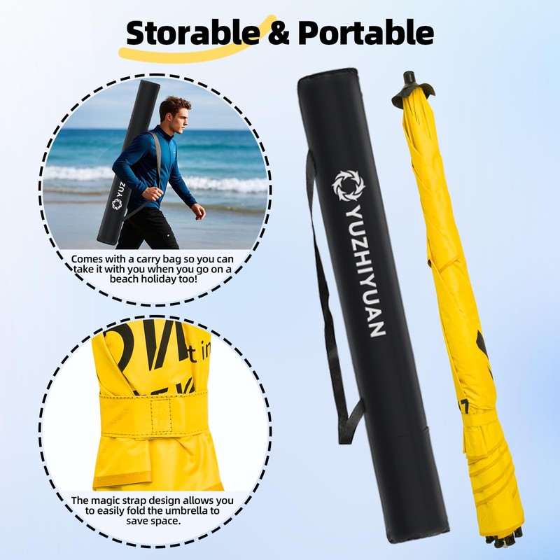 Outdoor Patio Umbrella, Easy to Push up for Baby &