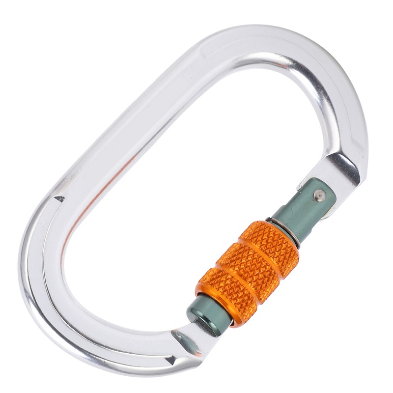 Locking Carabiner Clip Aluminum Alloy Oval Locking Heavy Duty Carabiner