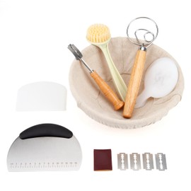 Cartman Bread Proofing Basket, Round 10 inch Sourdough Starter Kit, Proofing Basket for Bread baking, Bread Making Supplies Tools, Banneton Basket Gift Set