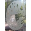 Vinyl Etchings Moose Window Decal 4"x6" OVAL Etched Glass Look