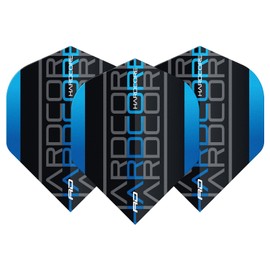 RED DRAGON Hardcore XT Blue Triple Dart Flights - 4 Sets Per Pack (12 Flights in Total)