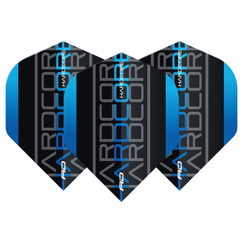 RED DRAGON Hardcore XT Blue Triple Dart Flights - 4