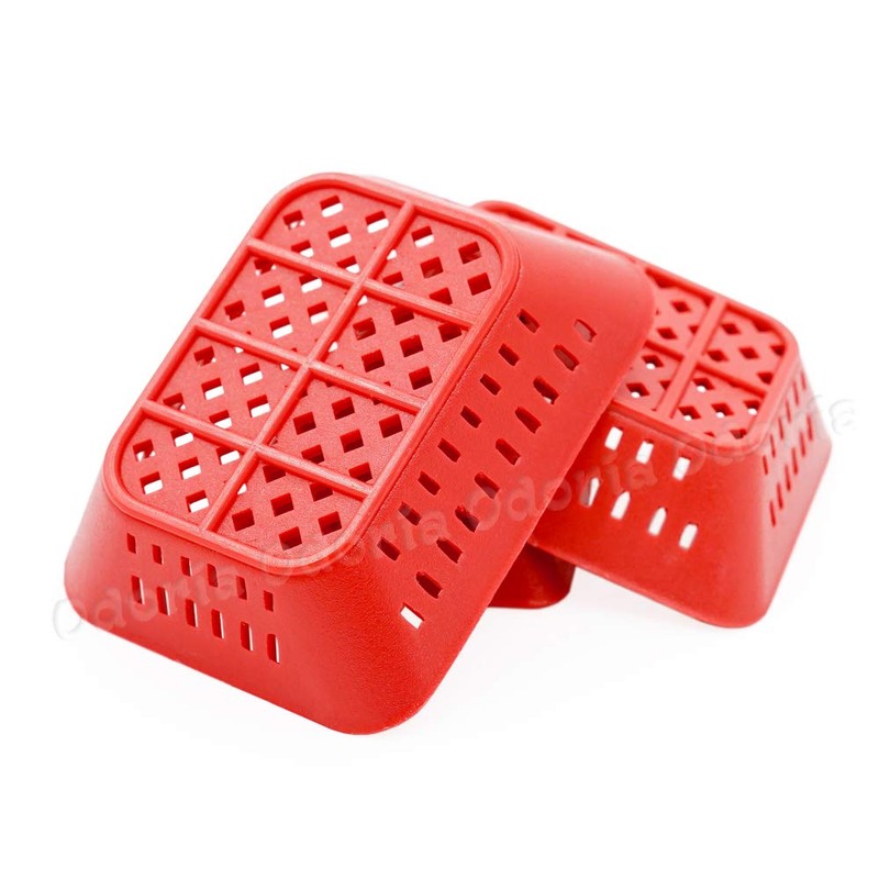 Odoria 1/12 Scale Miniature Plastic Baskets 6Pcs Dollhouse Accessories, Red
