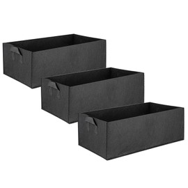 GKYZBB 3 Packs 10 Gallon Grow Bags,Square flowersgrow pots,Garden Bags to Grow Vegetables,Carrots, Flowers,Potatoes,Fruits,etc (60 x30 x20 cm)