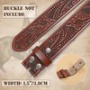 WHIPPY Western Belt Strap for Men Women Cowboy Engraved Embossed