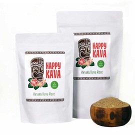 HAPPY KAVA Brand Vanuatu Borogu Kava Root Powder – Noble Variety | 2-4-3 Chemotype | 8–10% Kavalactone | 4 oz
